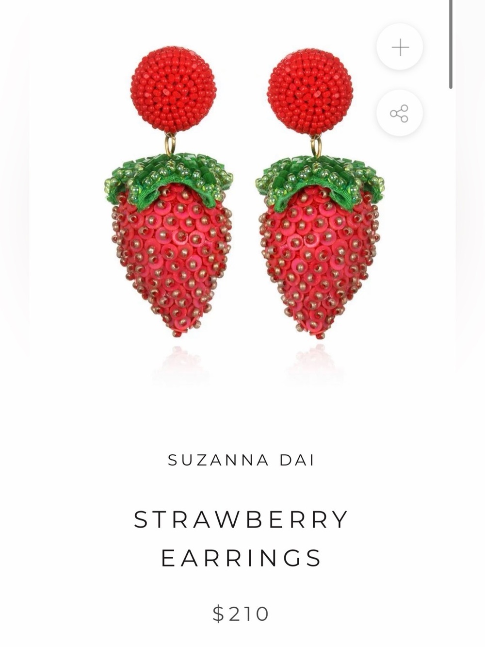 Suzanna Dai Strawberry Earrings